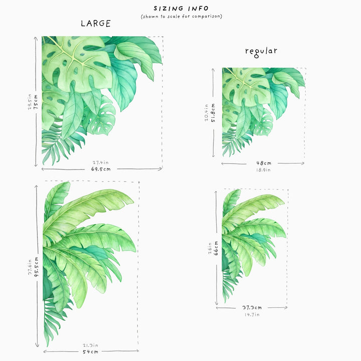 Jungle Leaves Wall Decals