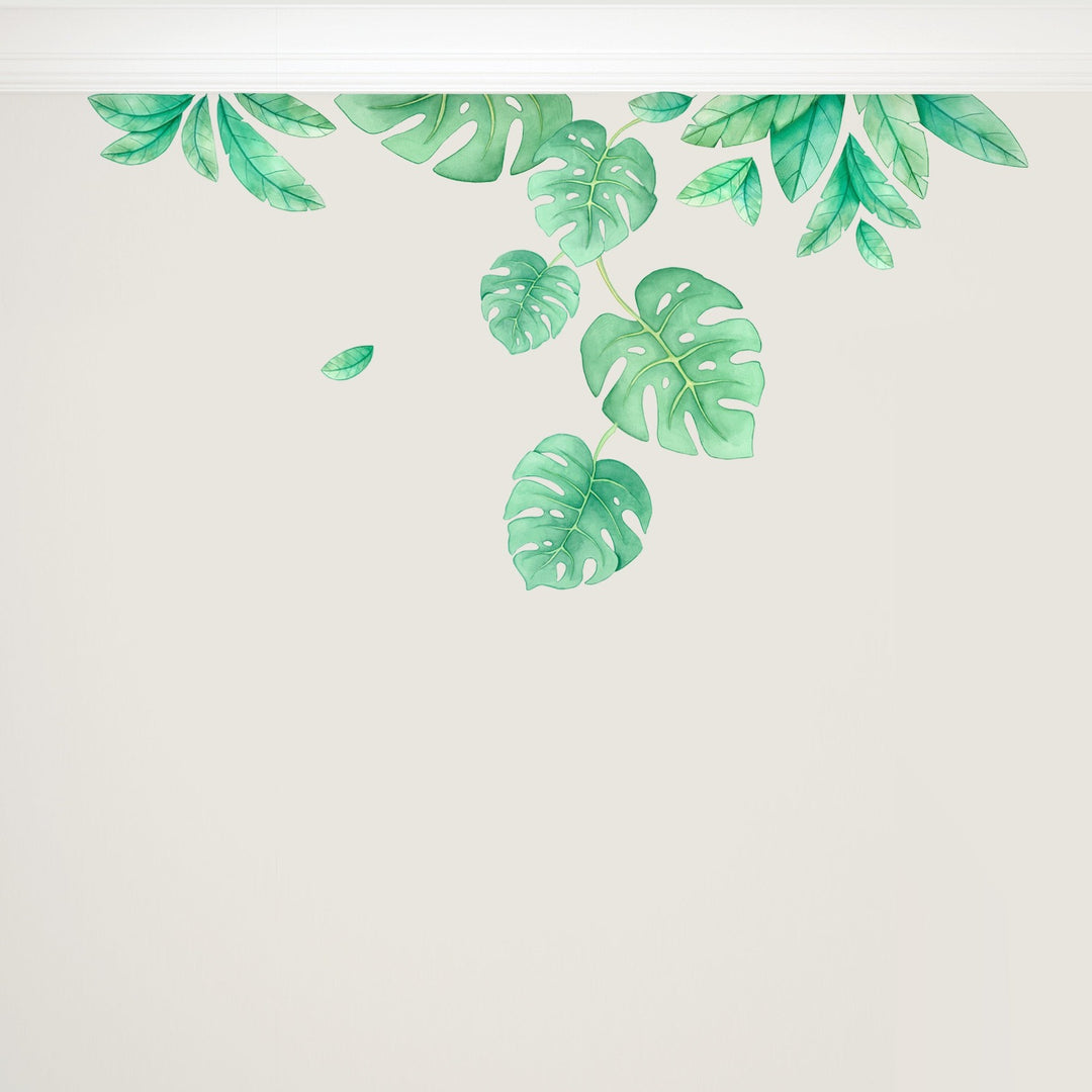 Simple jungle leaves, coving, childrens decals