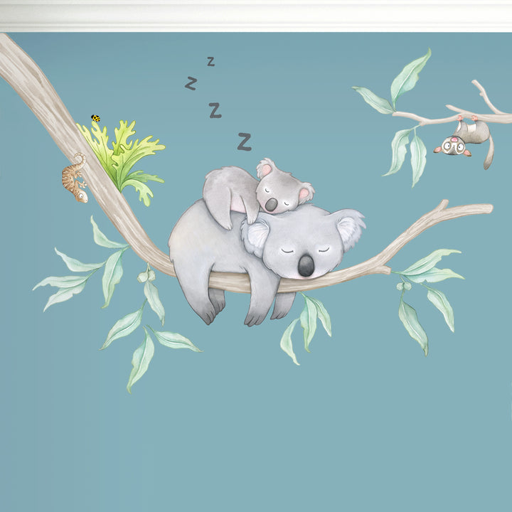 Koala in Gum Tree Wall Decal