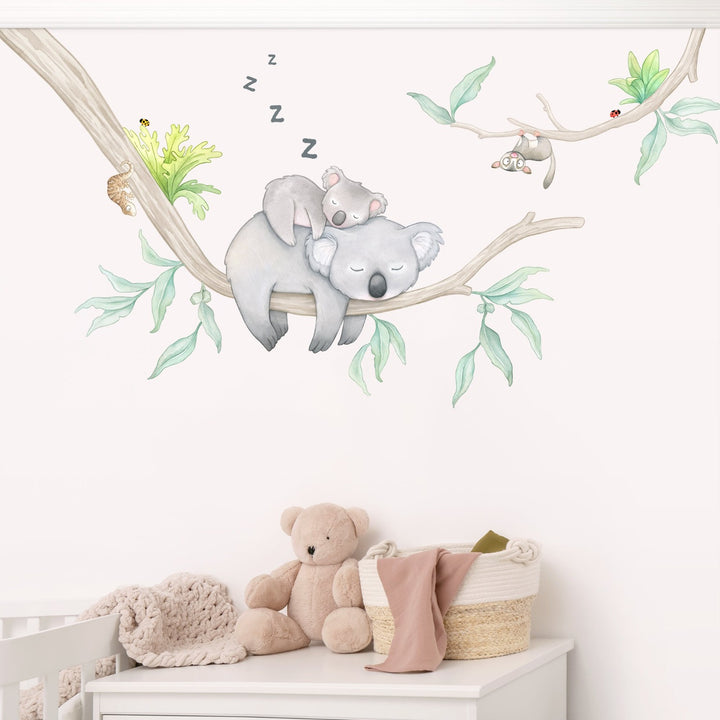 Koala in Gum Tree Wall Decal