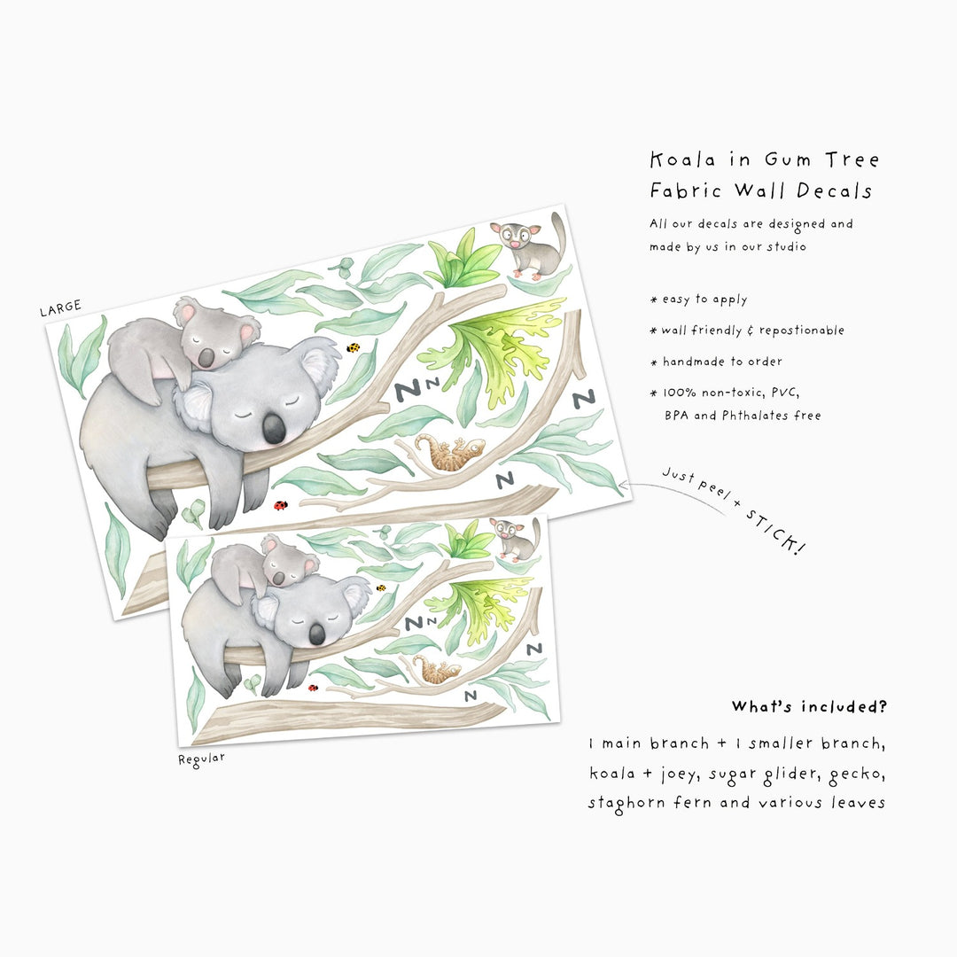 Koala in Gum Tree Wall Decal