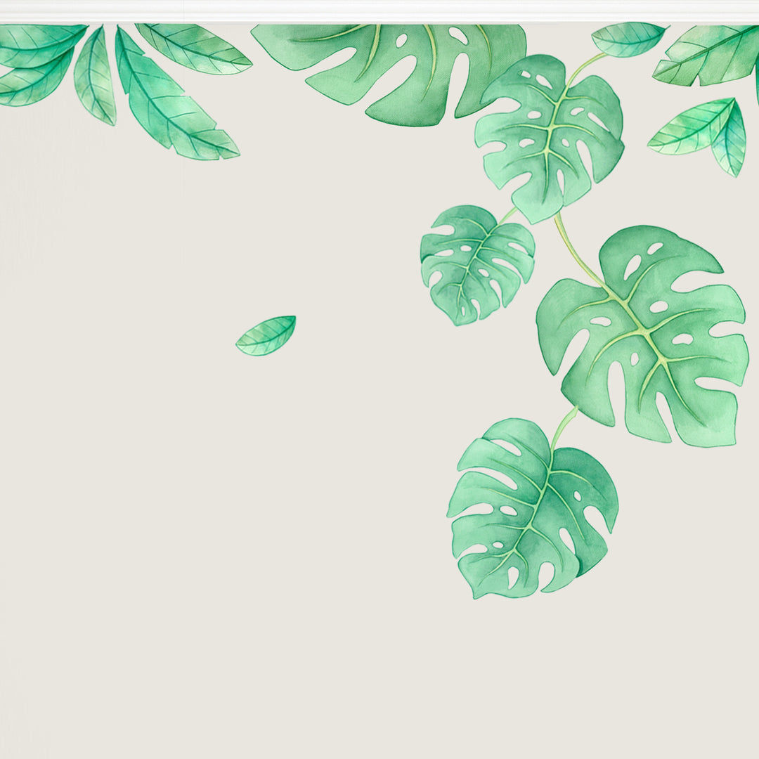 simple jungle leaves wall decals, little tall tales