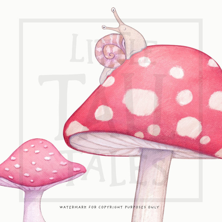 Toadstool Fabric Wall Decals