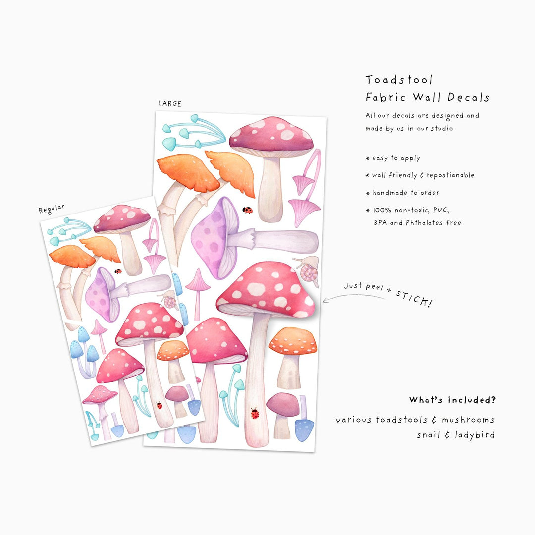 Toadstool Fabric Wall Decals