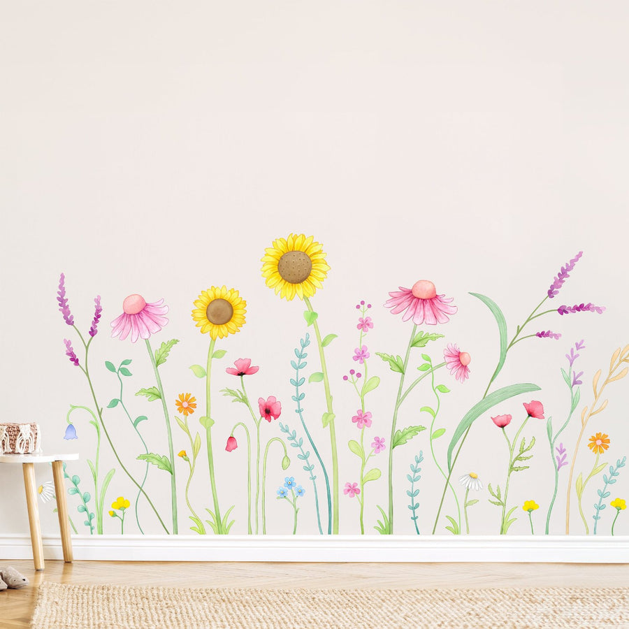 Hand painted wildflower wall decals children, Little Tall Tales