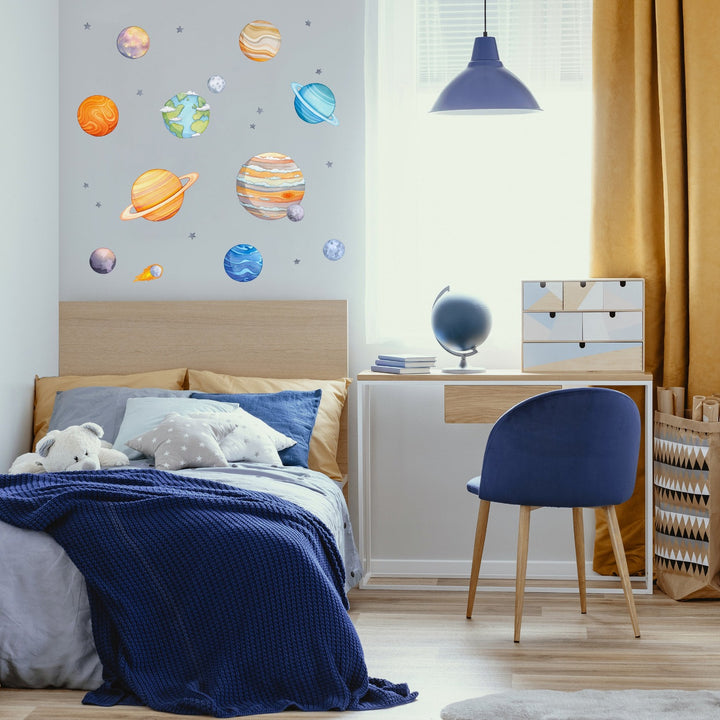 planets wall sticker, regular, kids room