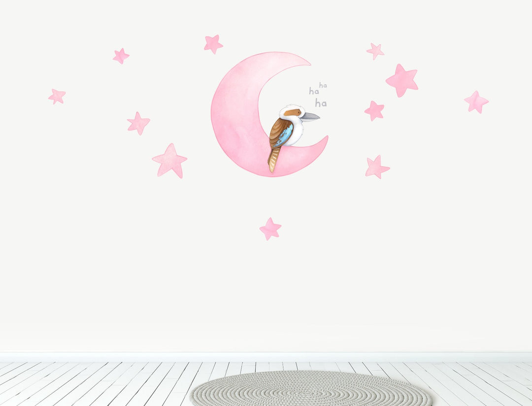 Kookaburra Moon Night Time Wall Decal