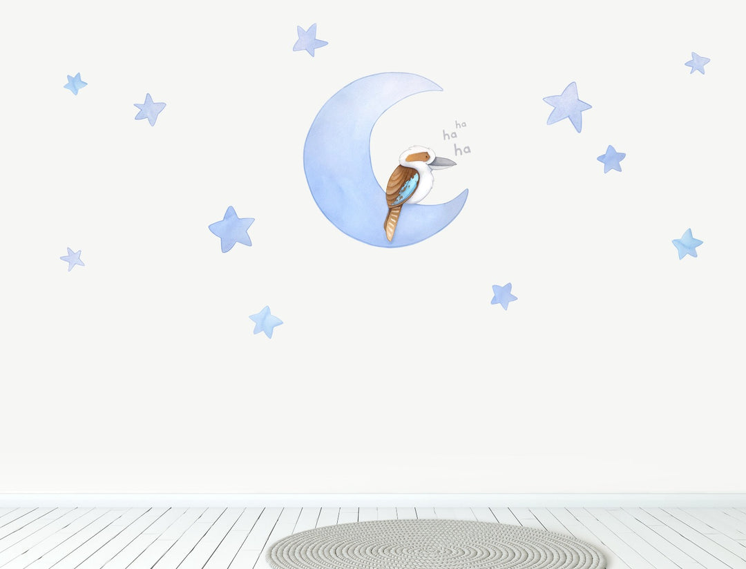 Kookaburra Moon Night Time Wall Decal