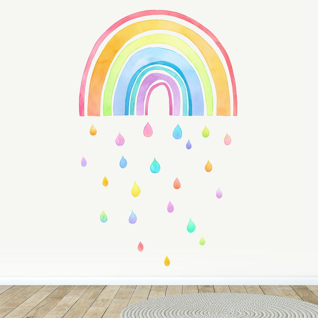 Rainbow with Raindrops Wall Decal from Little Tall Tales