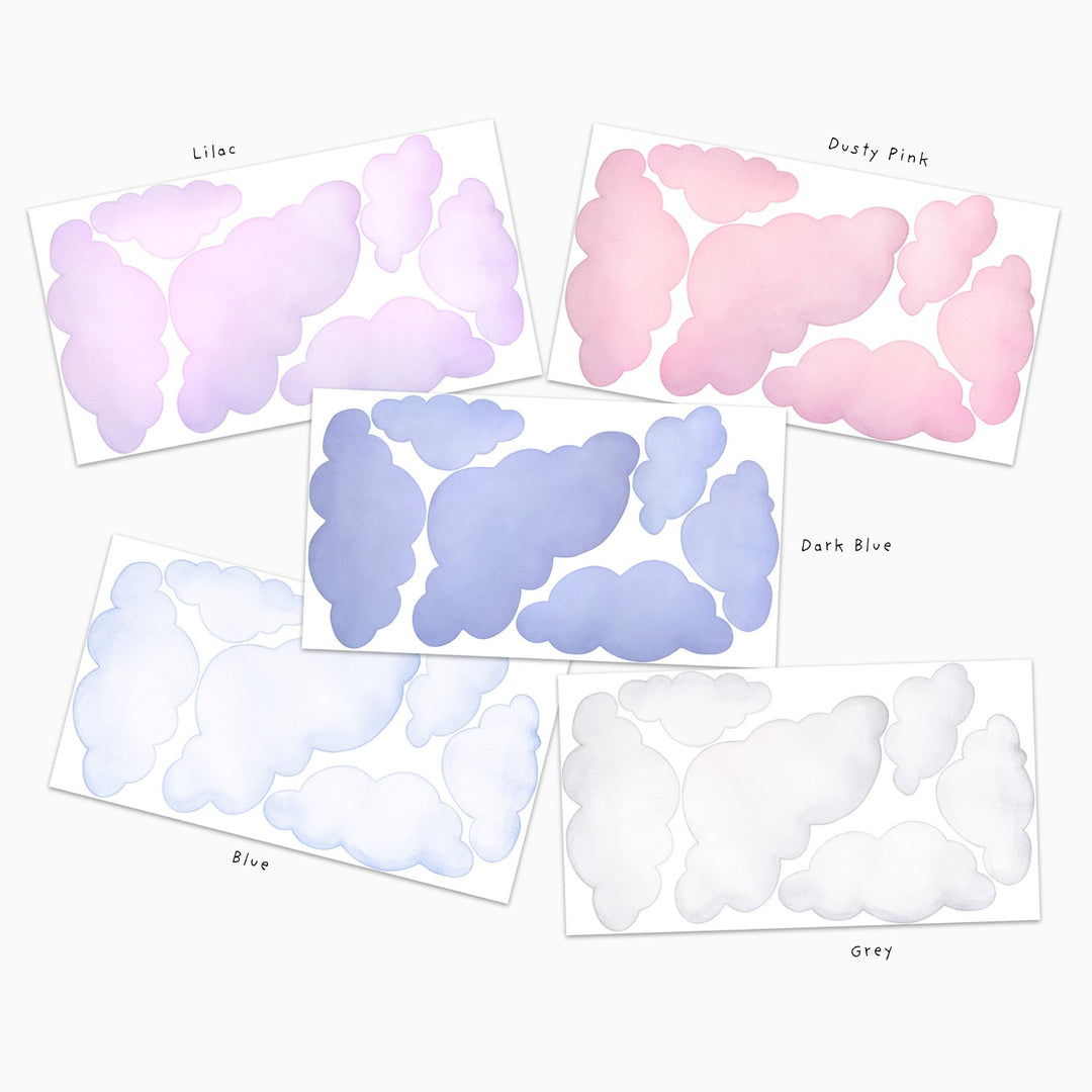 Rainbow Hearts Spray Wall Decals