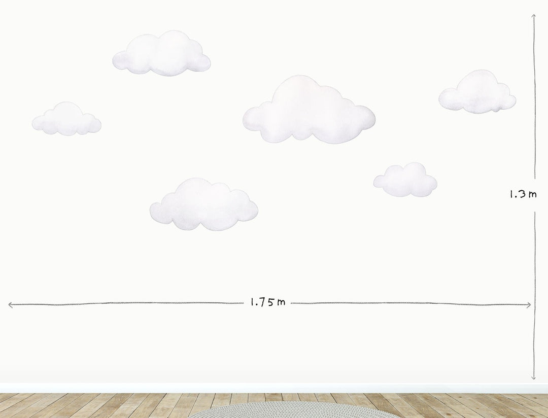 Large Clouds Wall Decals