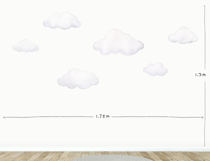 Large Clouds Wall Decals