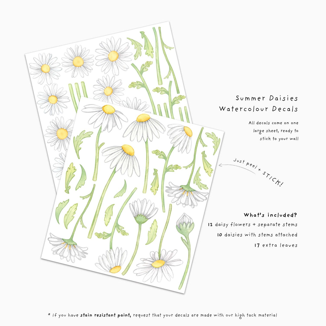 Summer Daisies Wall Decals