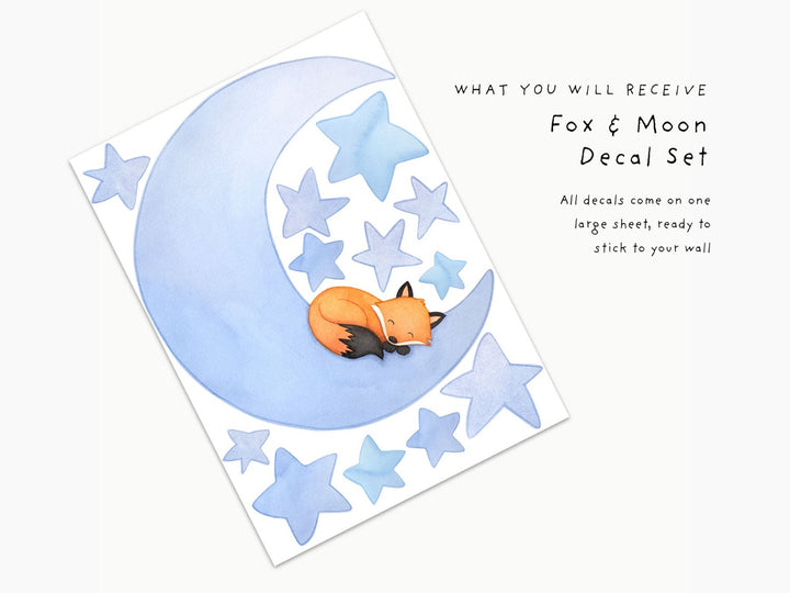 Fox Moon Wall Decal