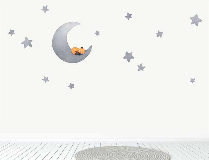 Fox Moon Wall Decal