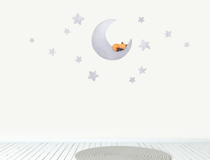 Fox Moon Wall Decal