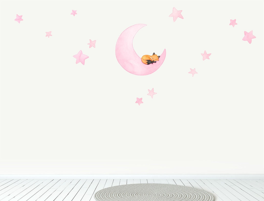 Fox Moon Wall Decal