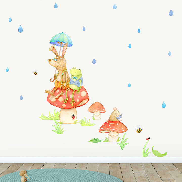 Woodland Toadstool Fabric Wall Decal