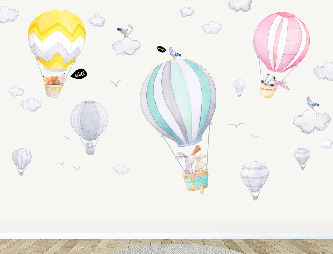 Hot Air Balloon Wall Decal Bundle