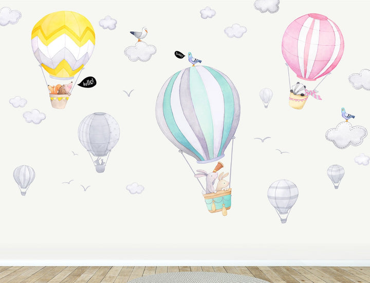 Hot Air Balloon Wall Decal Bundle