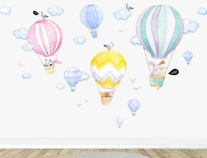 Hot Air Balloon Wall Decal Bundle