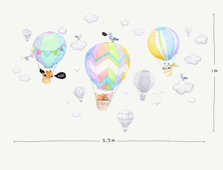 Hot Air Balloon Wall Decal Bundle