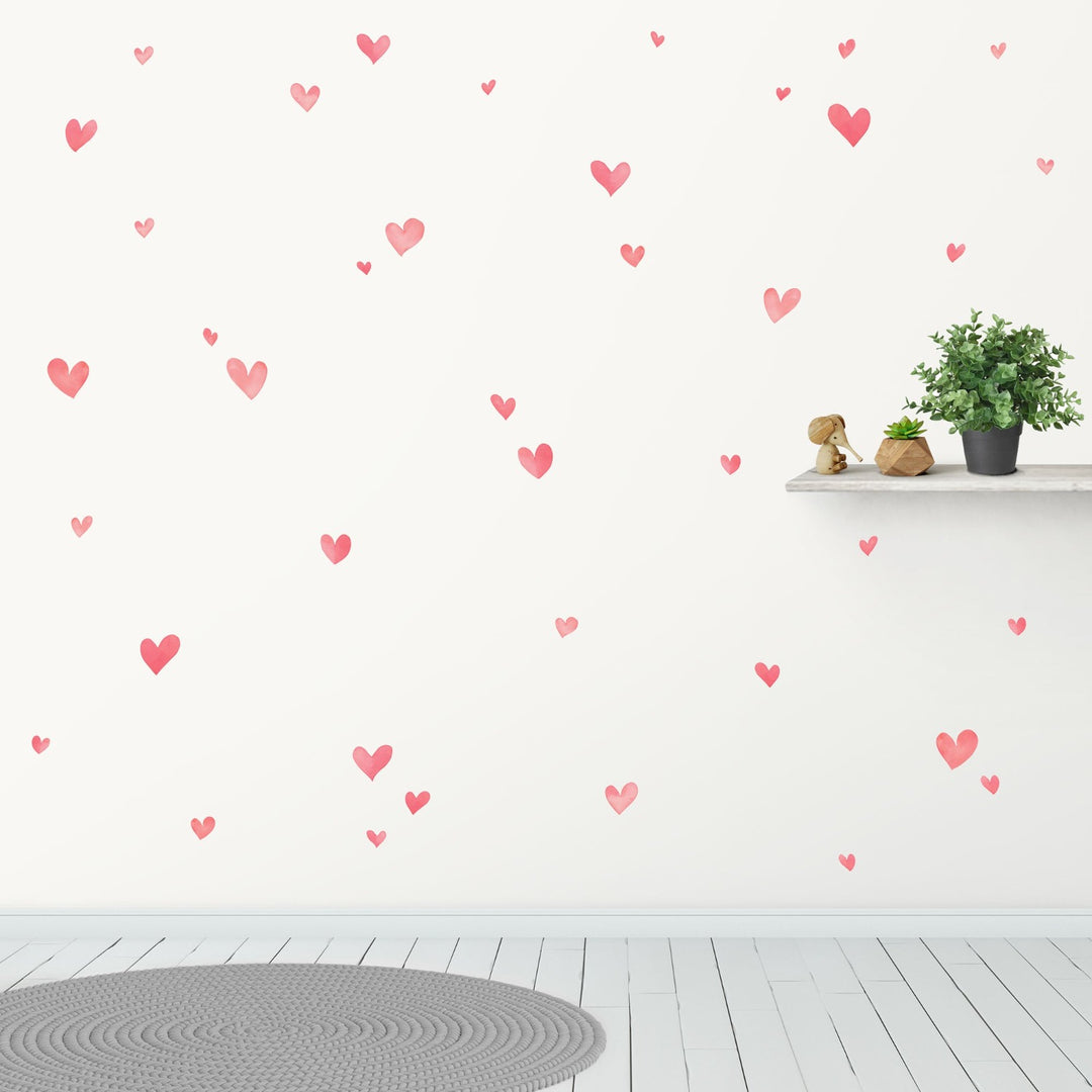 Little Red Hearts, Fabric Wall Decals from Little Tall Tales