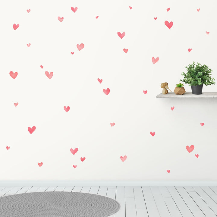 Little Red Hearts, Fabric Wall Decals from Little Tall Tales