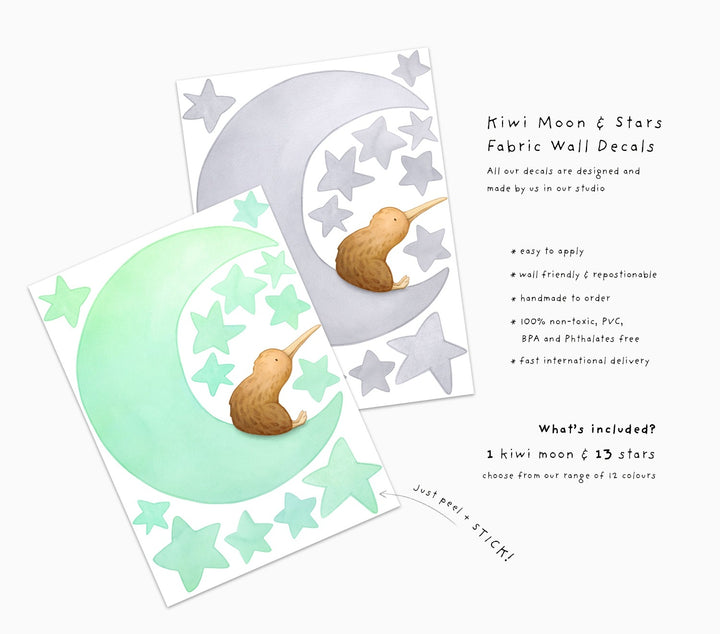 Kiwi Moon Wall Decals