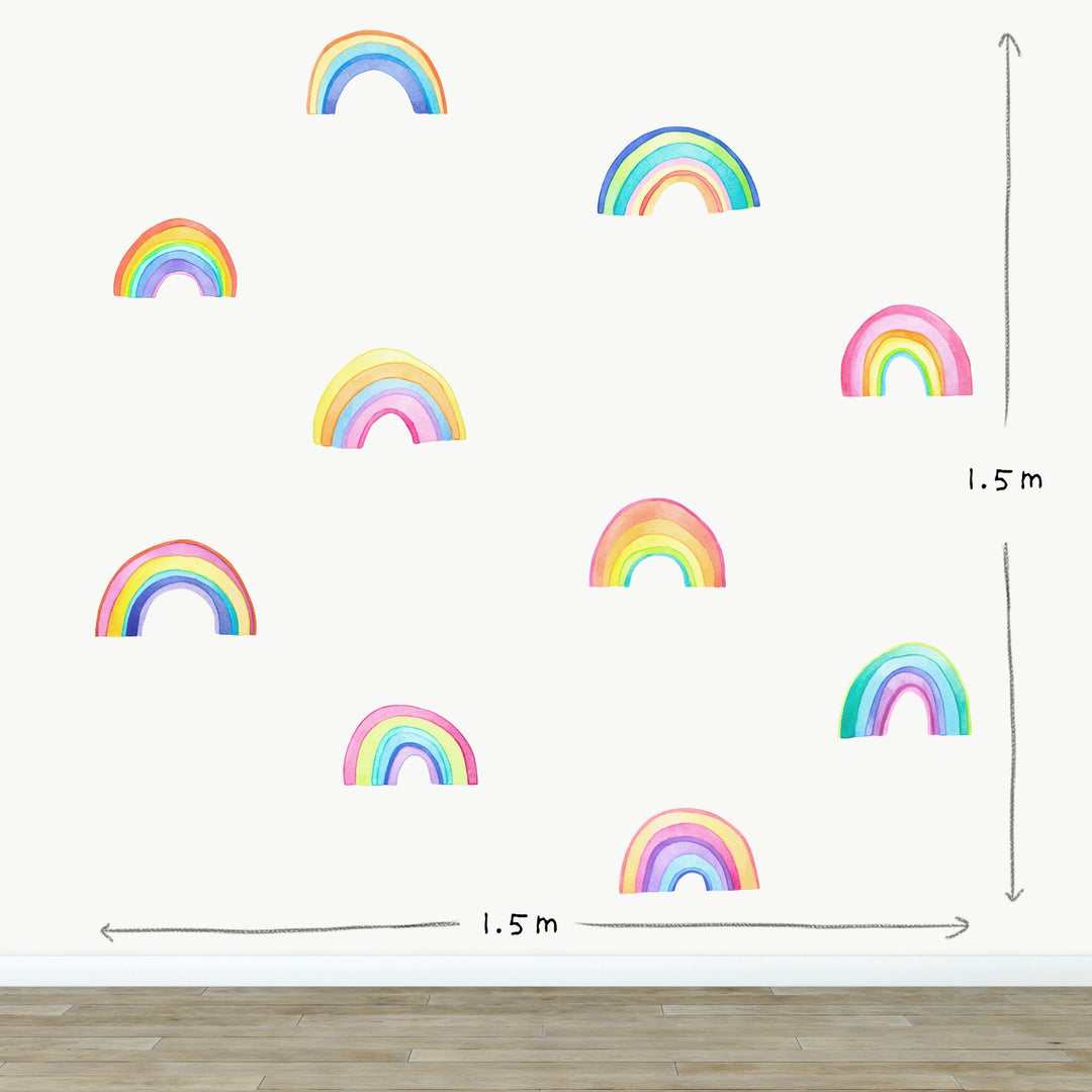 Rainbows and Raindrops Wall Decals