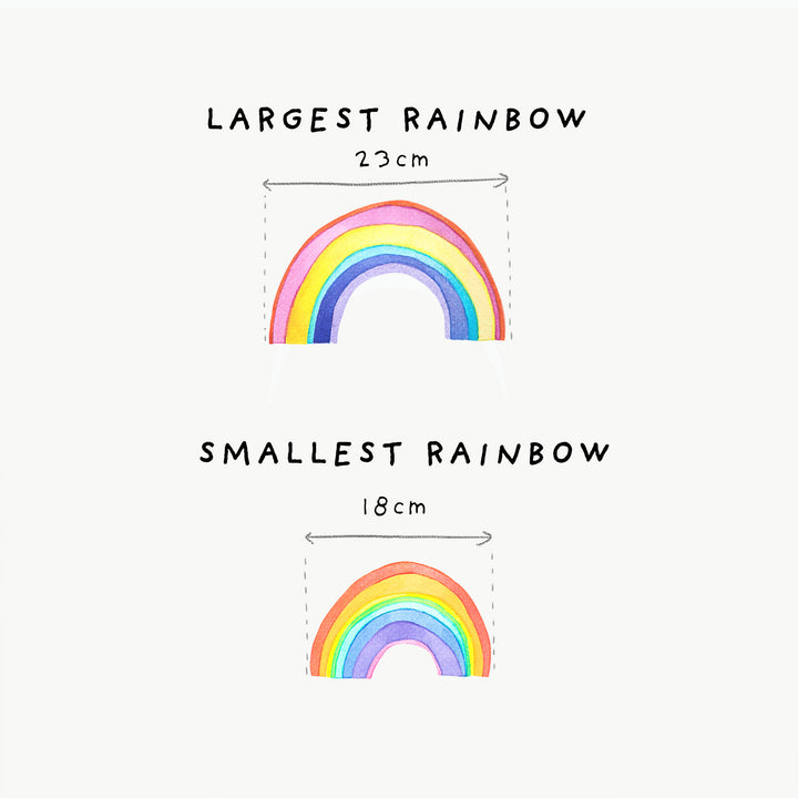 Rainbows and Raindrops Wall Decals