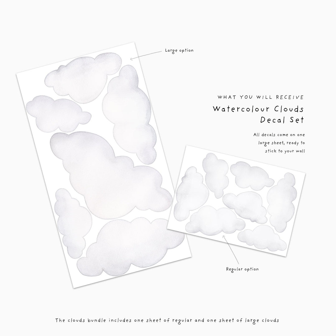 Large Clouds Wall Decals