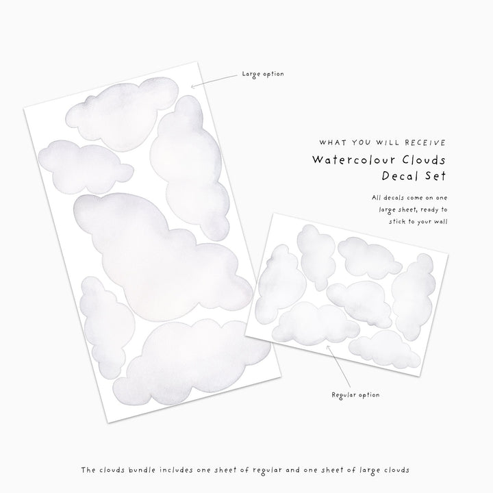 Large Clouds Wall Decals