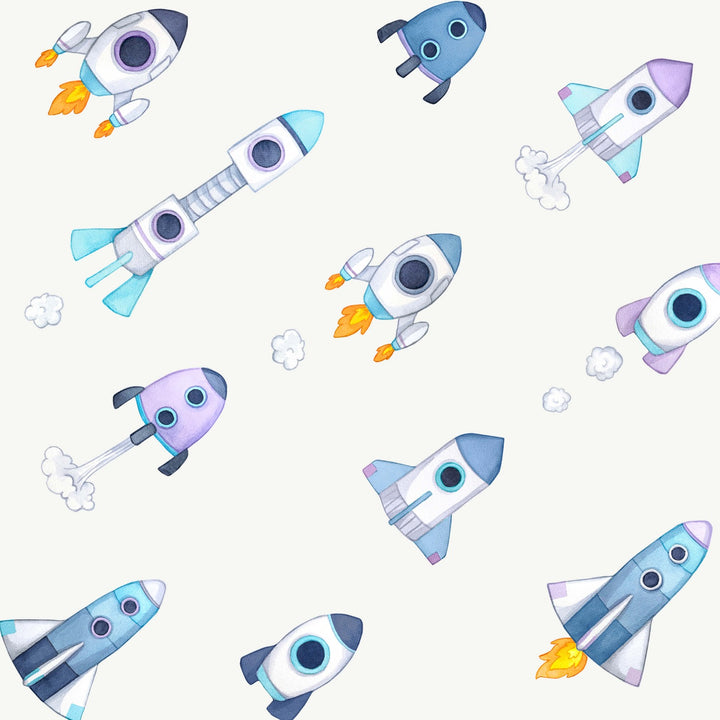 Space Rocket Wall Decals