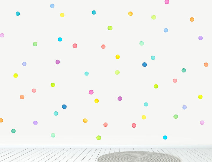 Little Rainbow Dots Fabric Wall Decal