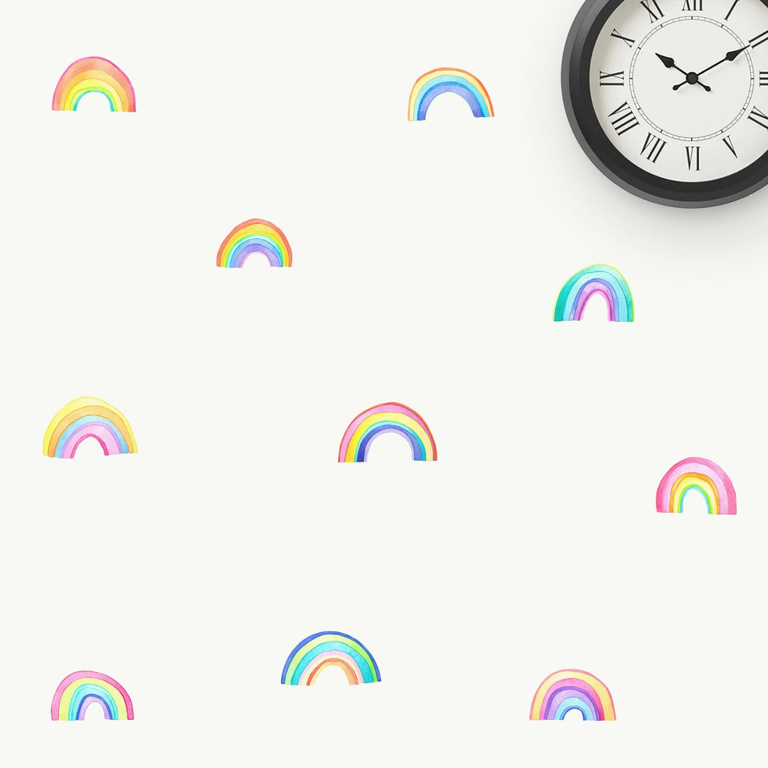 Little Rainbow wall stickers repositionable, close up