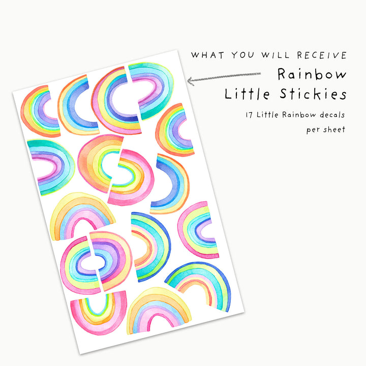 little rainbows eco friendly wall decals, ittle tall tales, decal sheet