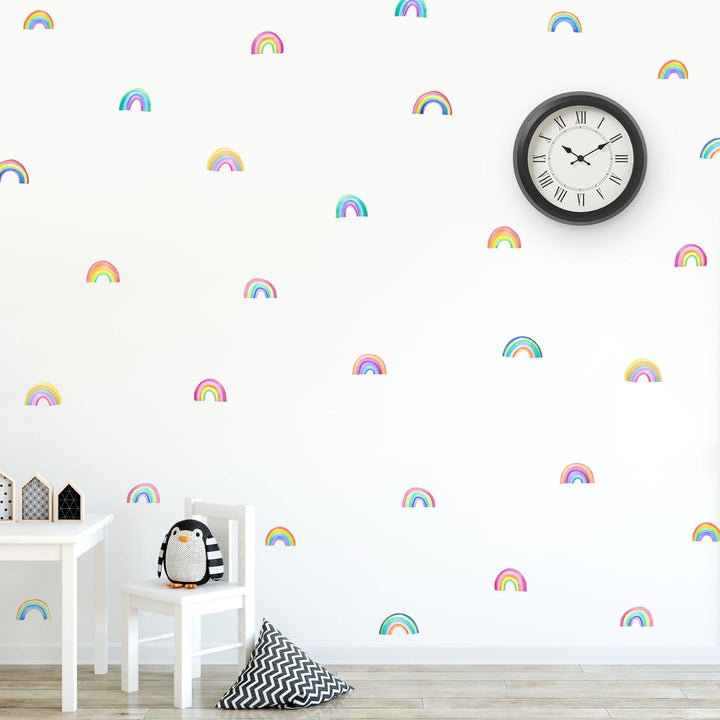 Little Rainbows fabric wall decals, nursery, Modern kids room