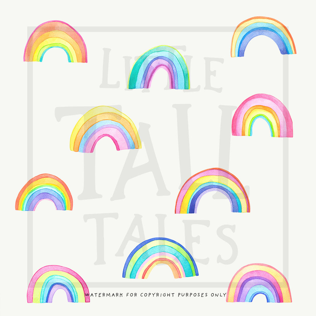 Little rainbow wall decals, beautiful design, made in australia