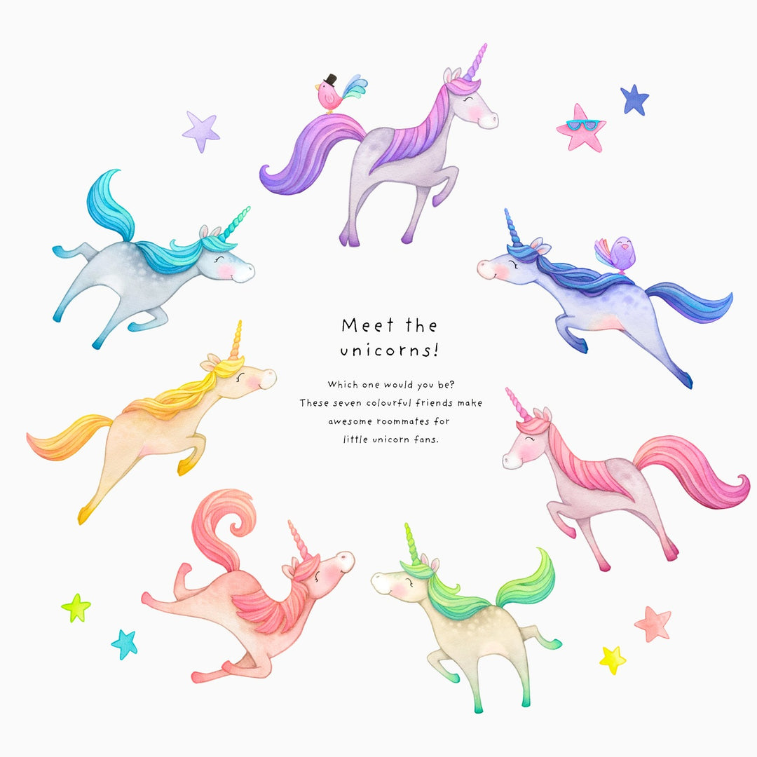 Unicorns Fabric Wall Decals