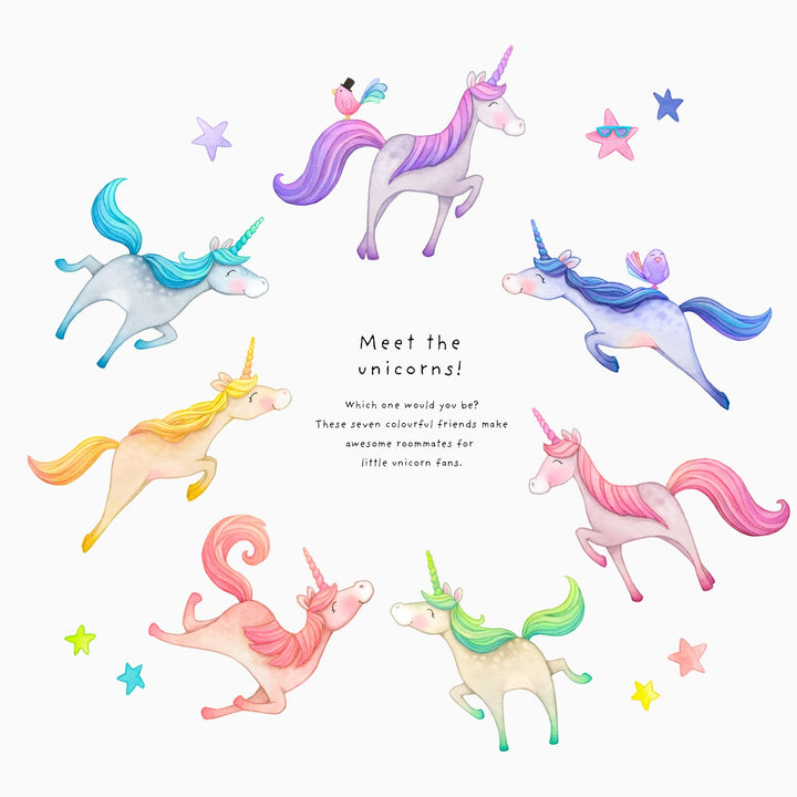 Unicorns Fabric Wall Decals