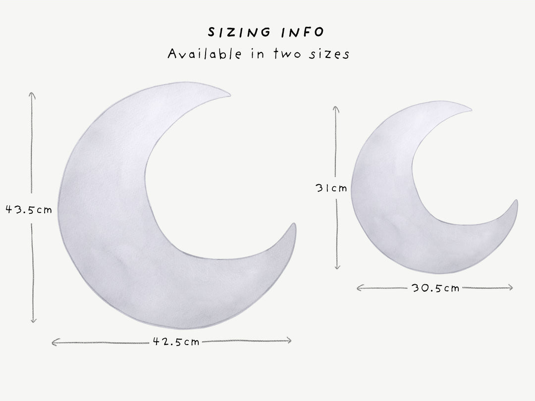 Light Grey Moon fabric wall decal for children