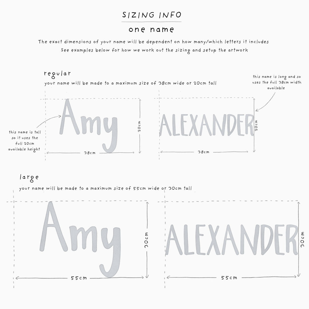 Handwritten Name Wall Decals