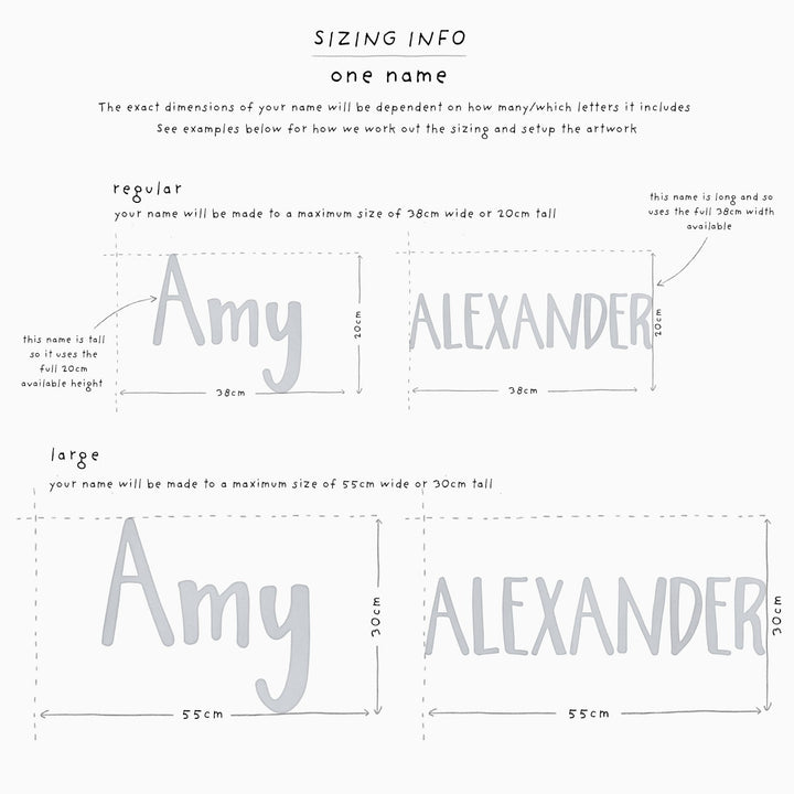 Handwritten Name Wall Decals