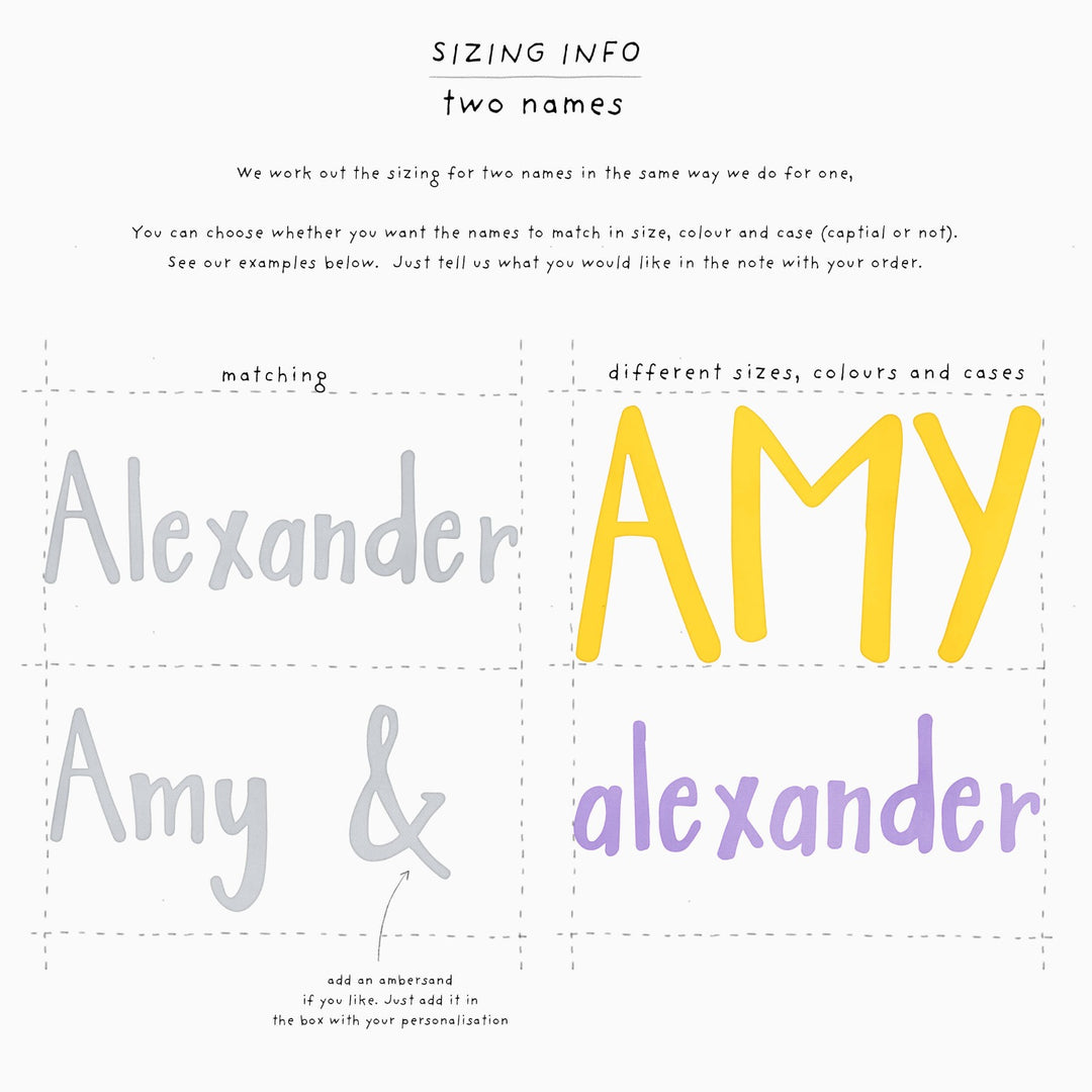 Handwritten Name Wall Decals
