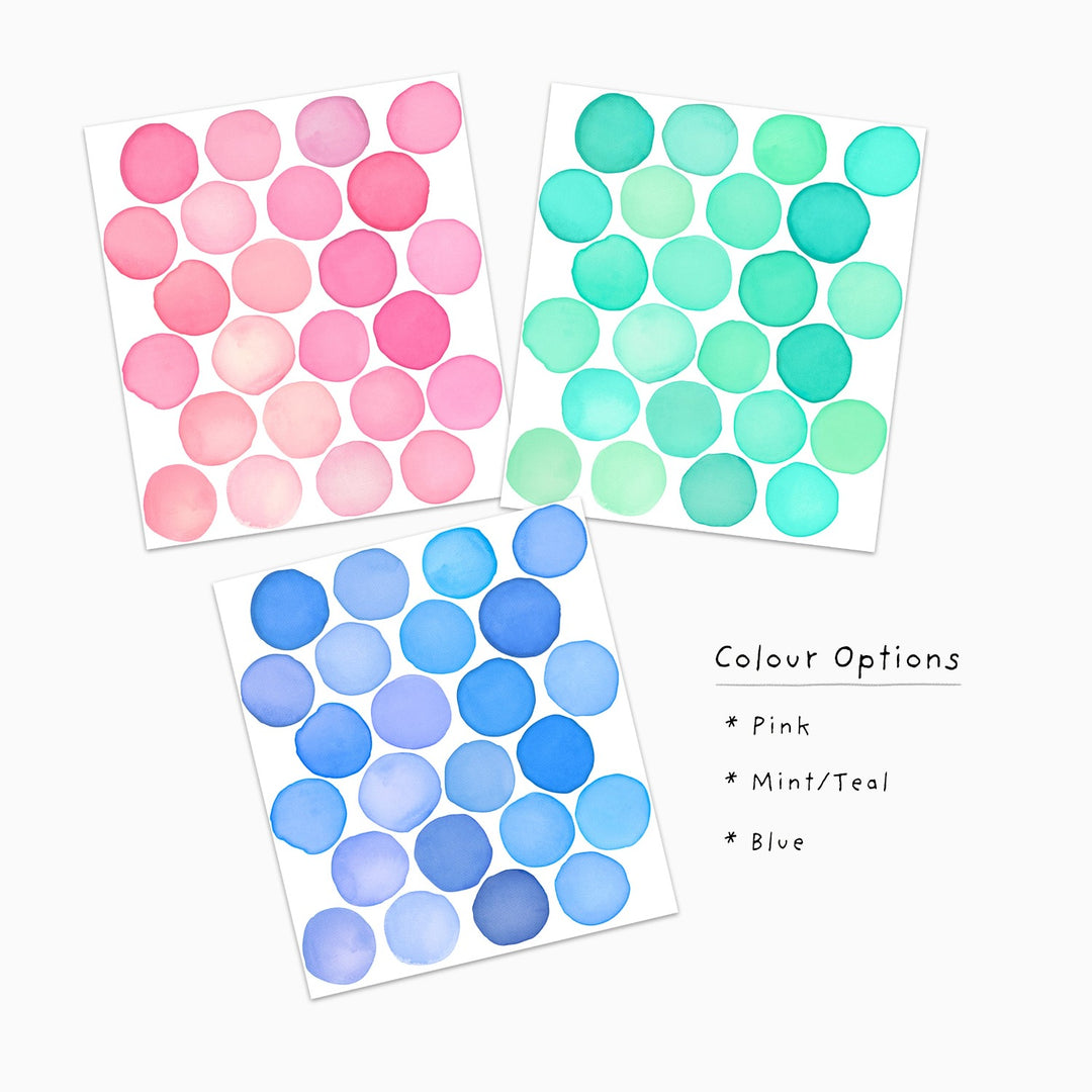 Watercolour Dots Wall Decals