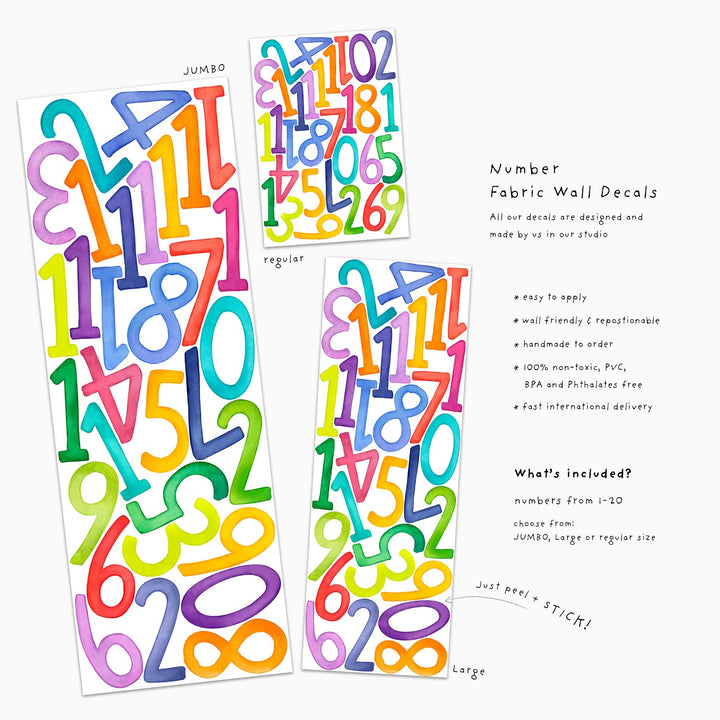What's included with the rainbow decal set