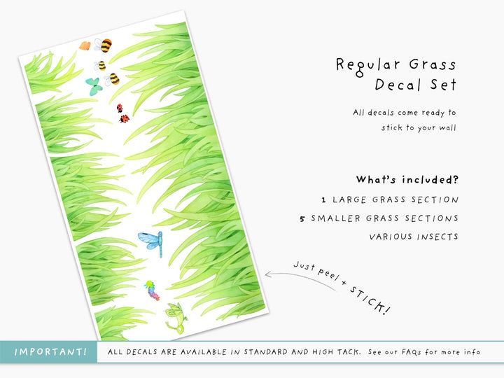 Childrens Grass reusable wall decals, Little Tall Tales, Set Information Regular