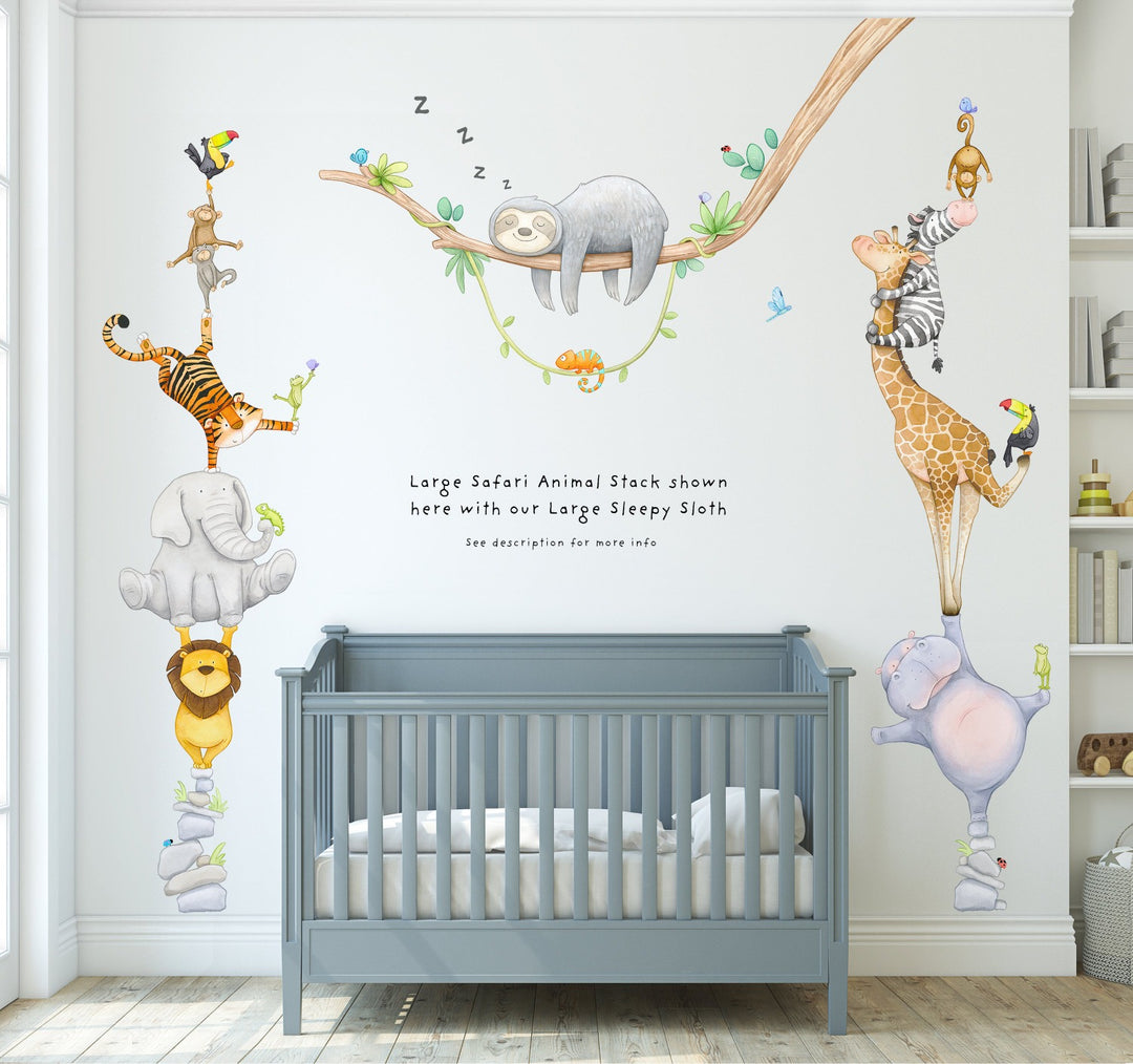 Safari Animal Stack Wall Decals