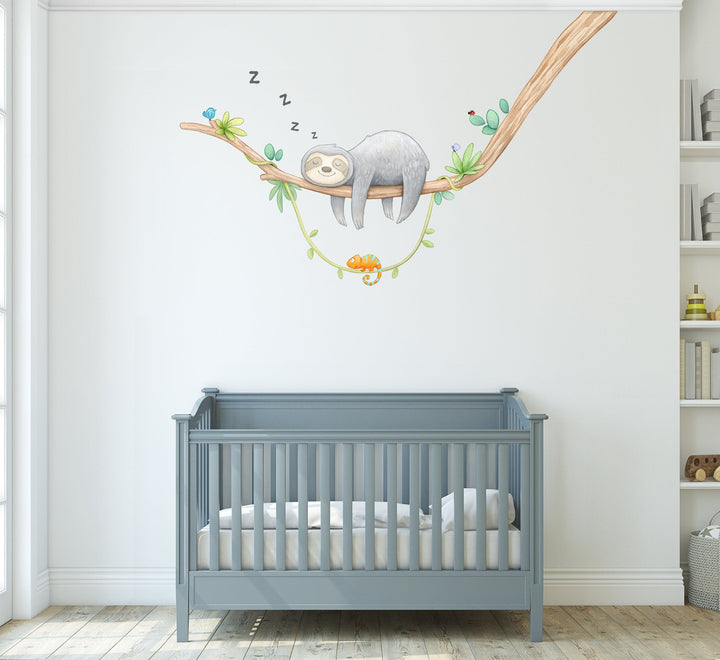 Sleepy Sloth Wall Decals